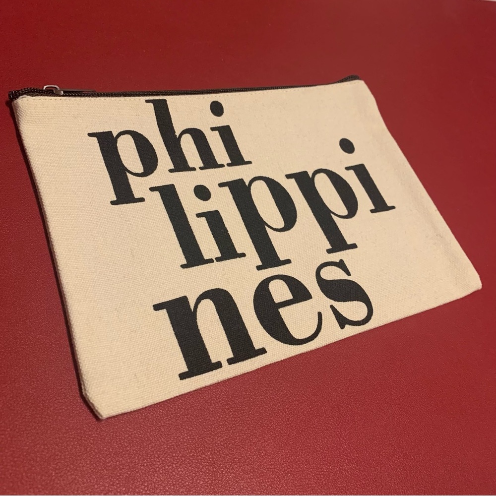 Philippines zippered canvas bag / cosmetic case